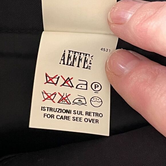 Moschino Black Pencil Skirt Front Left Slit Size 8 - Picture 10 of 11